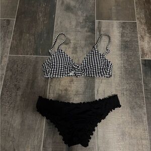 Xhilaration Black and White Checkered Bikini